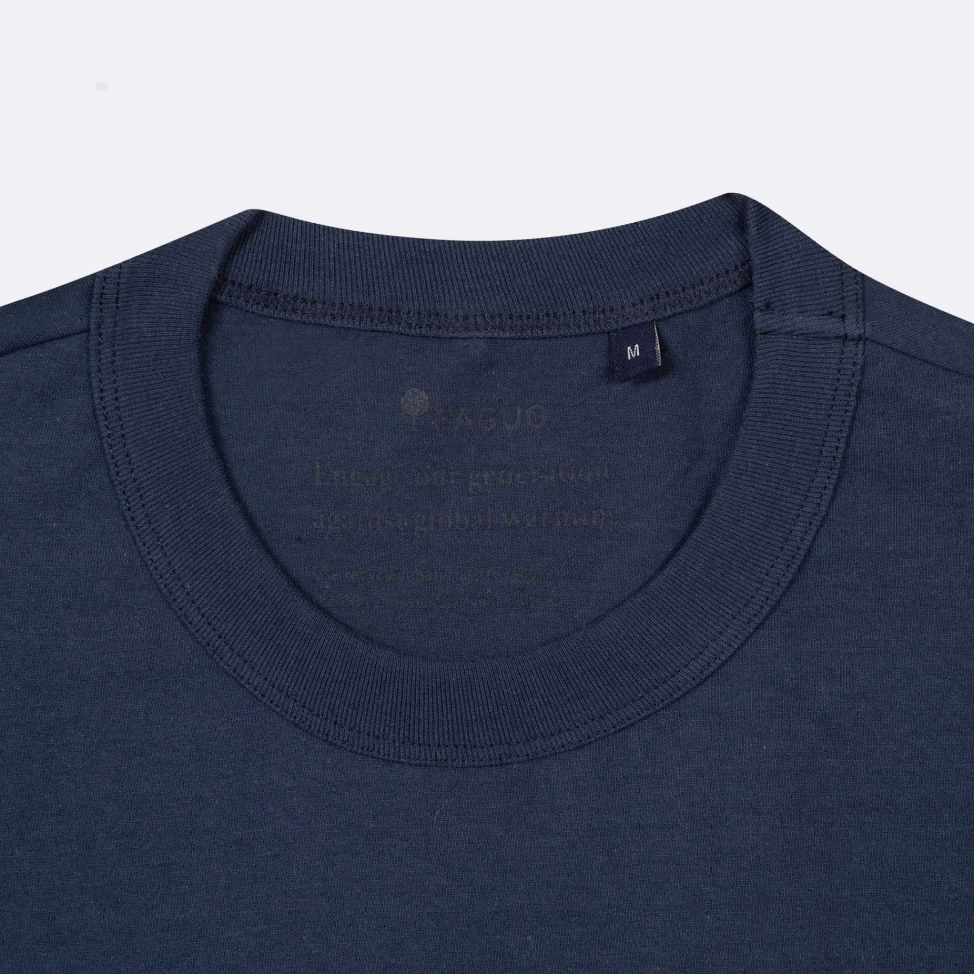 T-Shirts*FAGUO T-Shirt Col Rond Bleu Marine