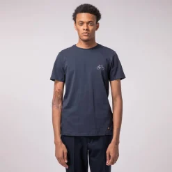 T-Shirts*FAGUO T-Shirt Col Rond Bleu Marine Brode Velo