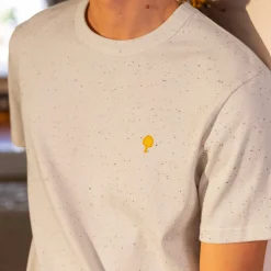 T-Shirts*FAGUO T-Shirt Col Rond Ecru & Multicolore