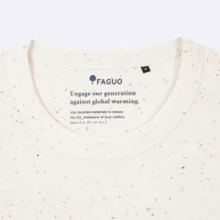 T-Shirts*FAGUO T-Shirt Col Rond Ecru & Multicolore