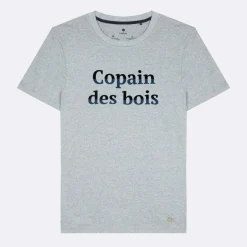 T-Shirts*FAGUO T-Shirt Col Rond Gris Chine Homme Des Bois