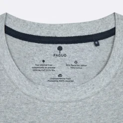 T-Shirts*FAGUO T-Shirt Col Rond Gris Chine Homme Des Bois