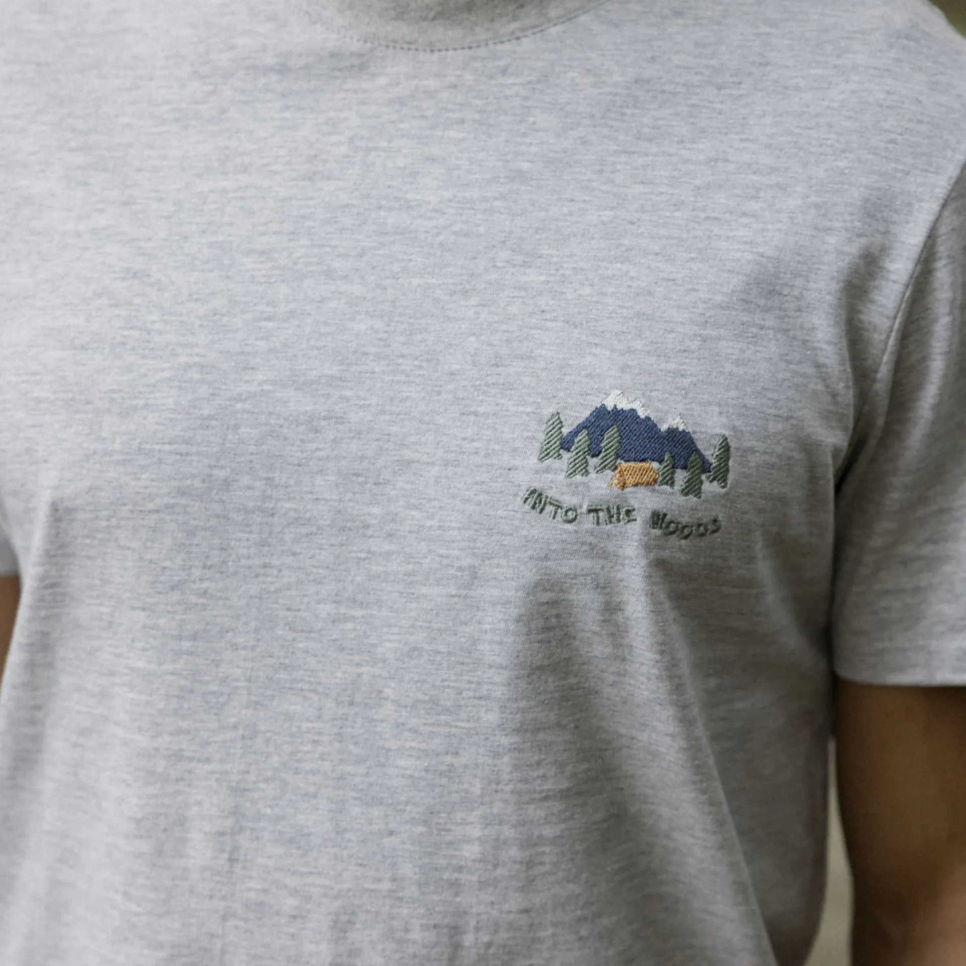 T-Shirts*FAGUO T-Shirt Col Rond Gris Chine Into The Woods