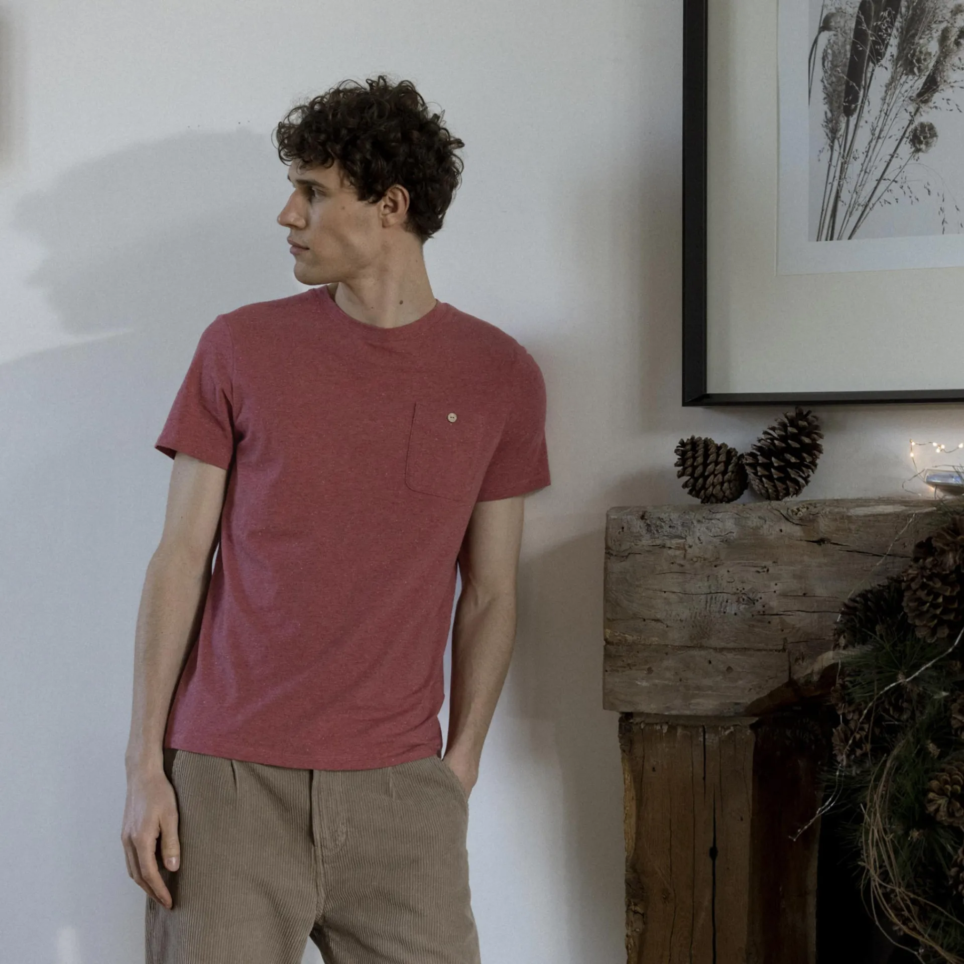 T-Shirts*FAGUO T-Shirt Col Rond Rose