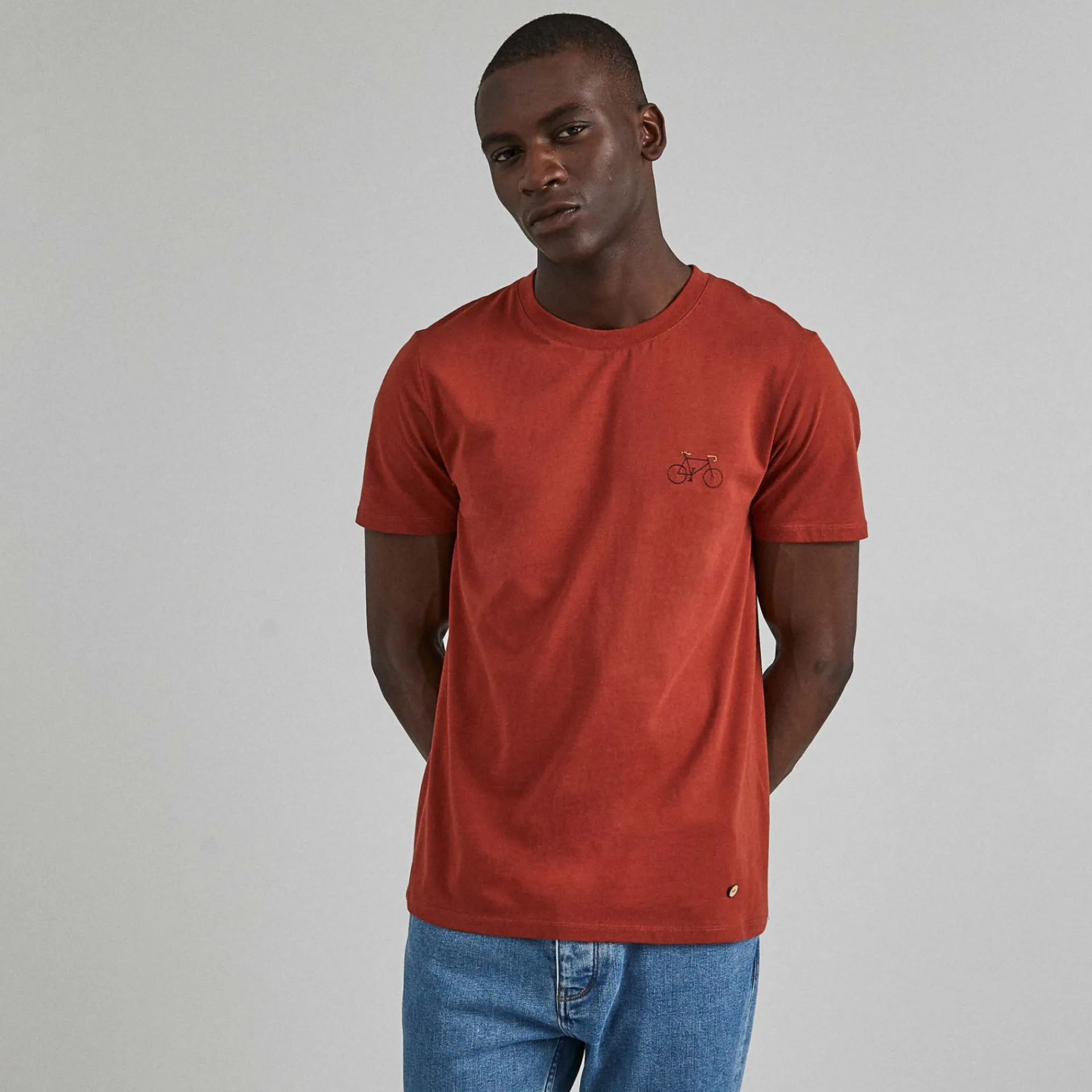 T-Shirts*FAGUO T-Shirt Col Rond Rouge