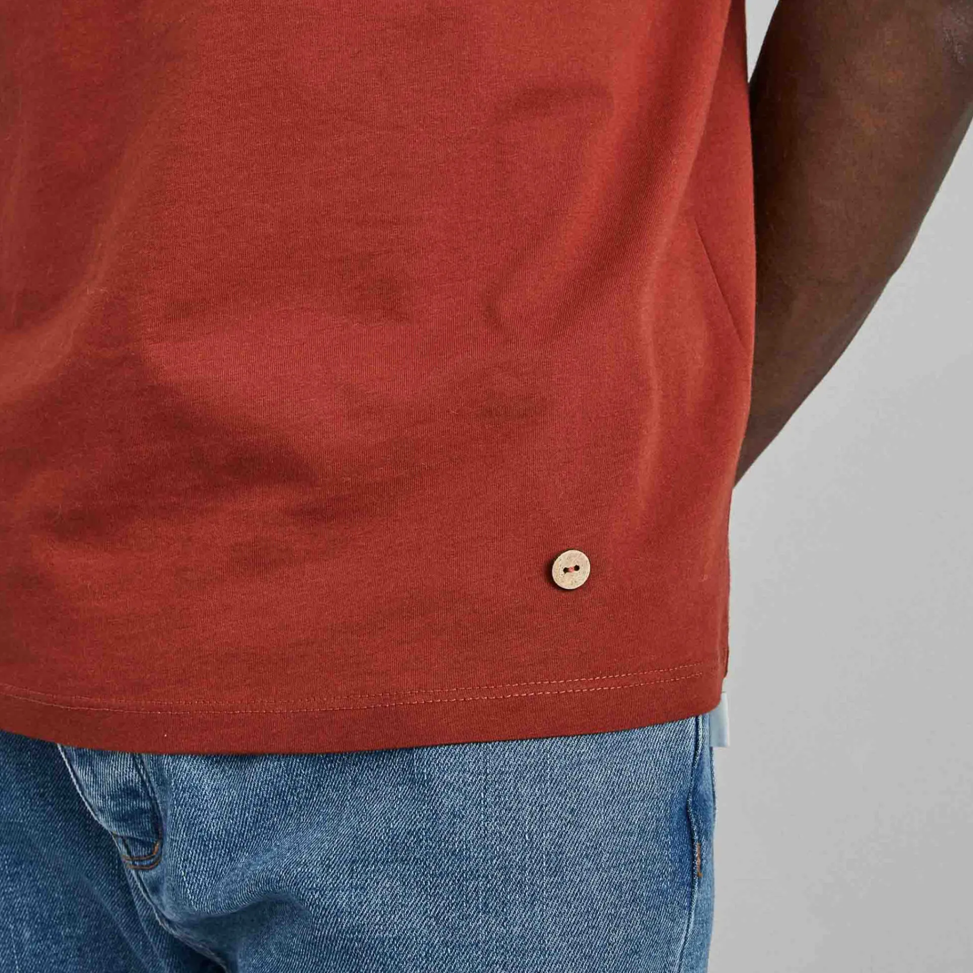 T-Shirts*FAGUO T-Shirt Col Rond Rouge