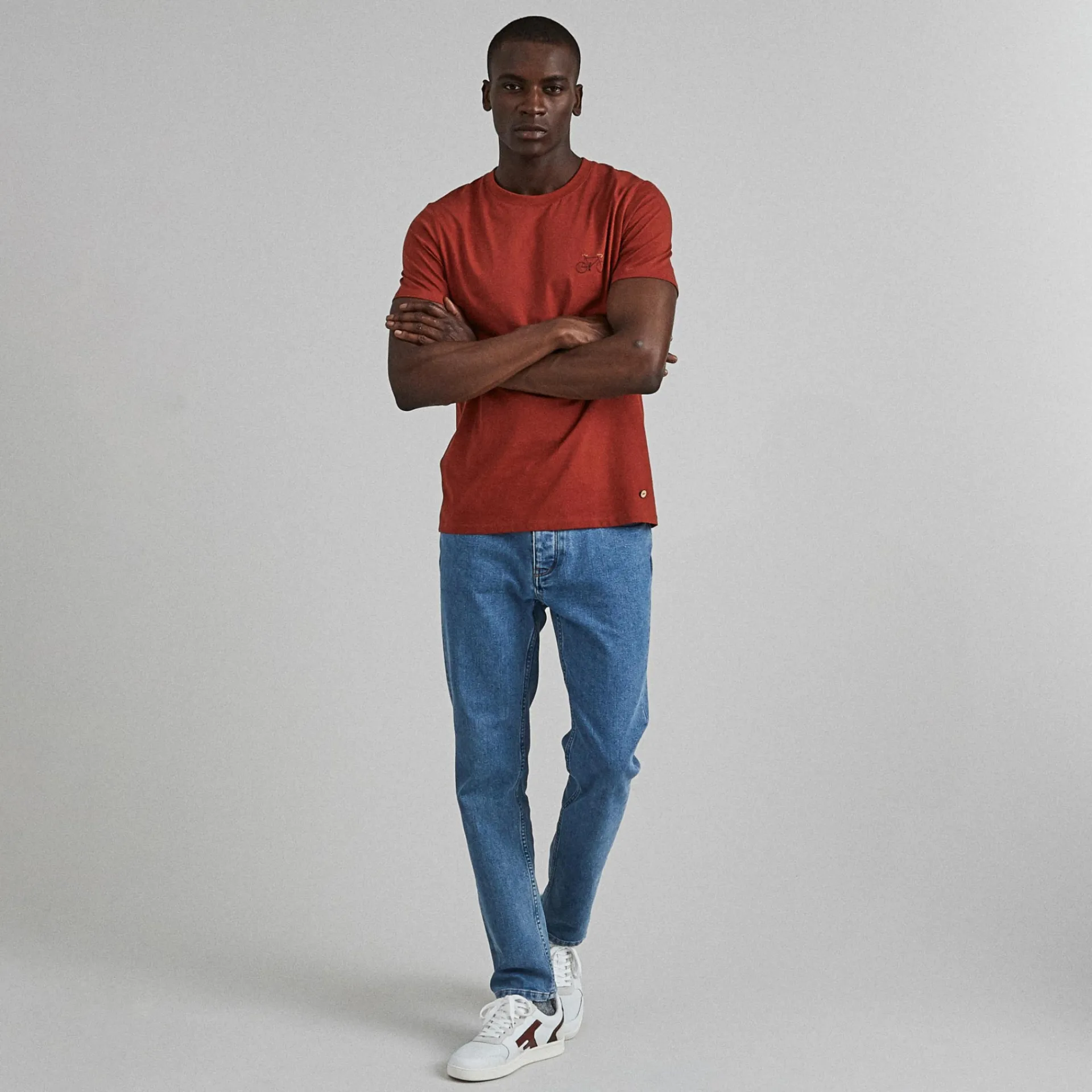 T-Shirts*FAGUO T-Shirt Col Rond Rouge