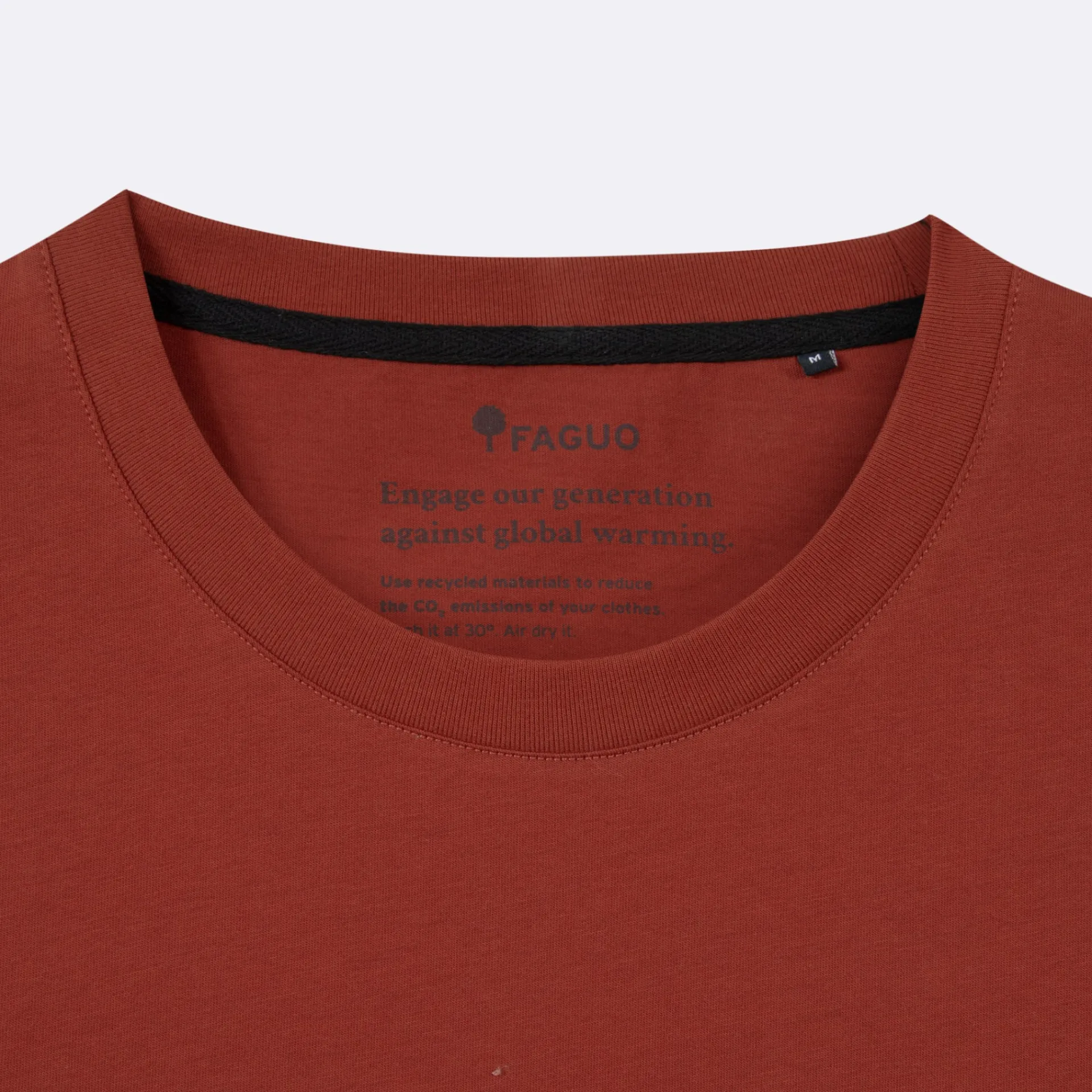T-Shirts*FAGUO T-Shirt Col Rond Rouge