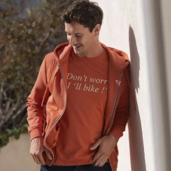 T-Shirts*FAGUO T-Shirt Col Rond Terracotta Yes