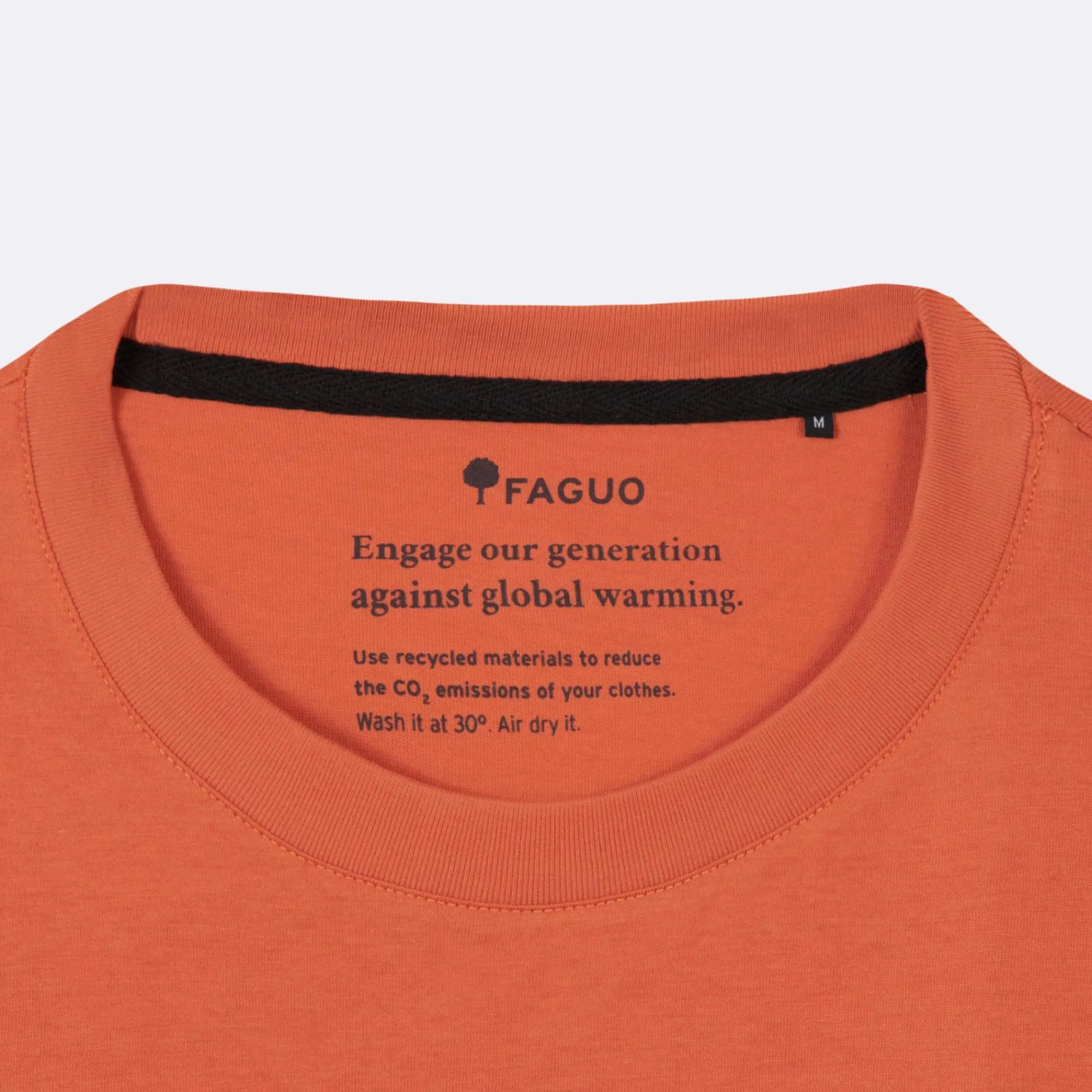 T-Shirts*FAGUO T-Shirt Col Rond Terracotta Yes