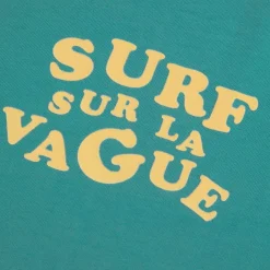 T-Shirts*FAGUO T-Shirt Col Rond Turquoise Surf Sur La Vague