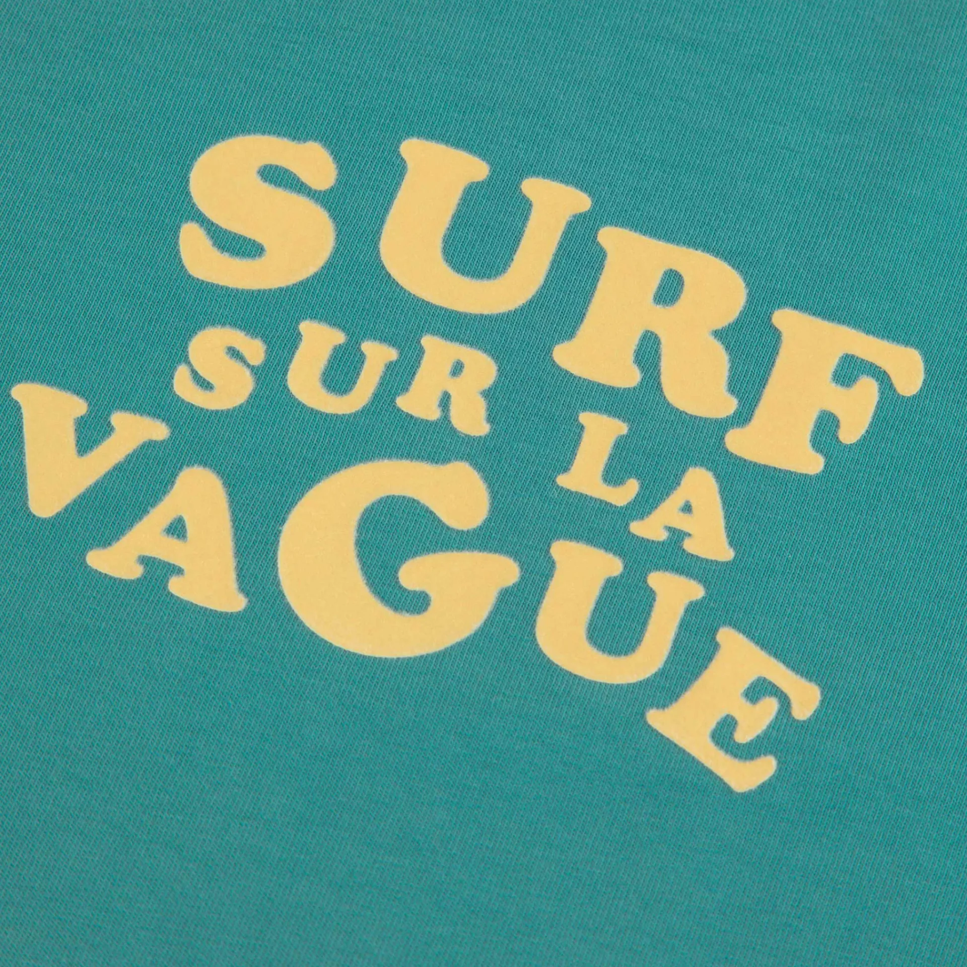 T-Shirts*FAGUO T-Shirt Col Rond Turquoise Surf Sur La Vague