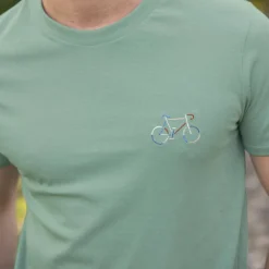 T-Shirts*FAGUO T-Shirt Col Rond Vert Clair Velo Multicolore