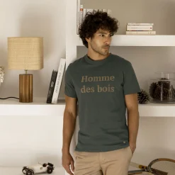 T-Shirts*FAGUO T-Shirt Col Rond Vert Fonce Homme Des Bois
