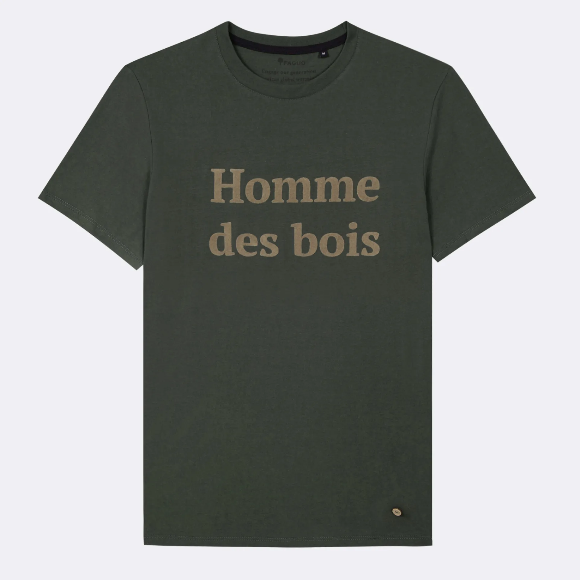 T-Shirts*FAGUO T-Shirt Col Rond Vert Fonce Homme Des Bois
