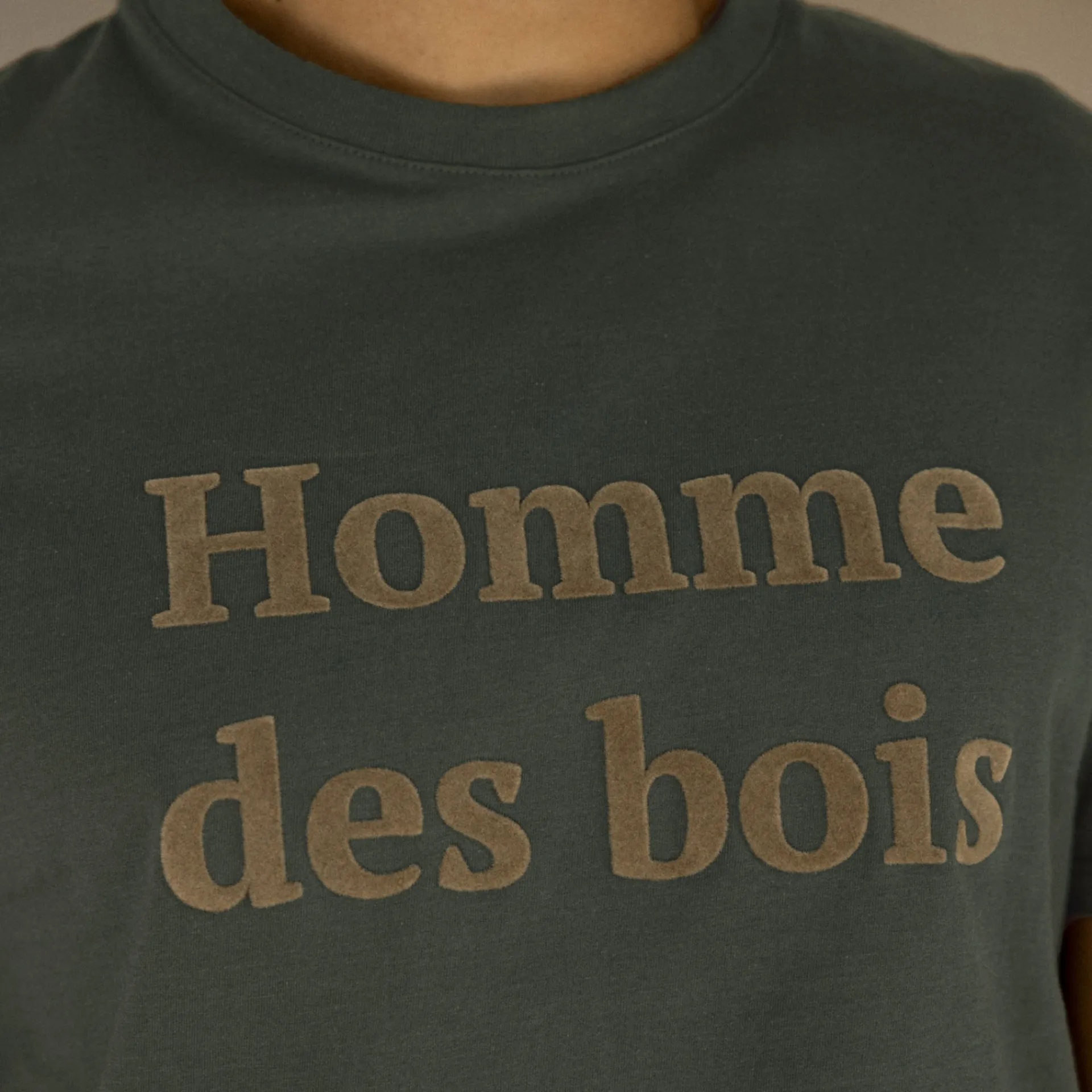 T-Shirts*FAGUO T-Shirt Col Rond Vert Fonce Homme Des Bois