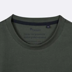 T-Shirts*FAGUO T-Shirt Col Rond Vert Fonce Homme Des Bois