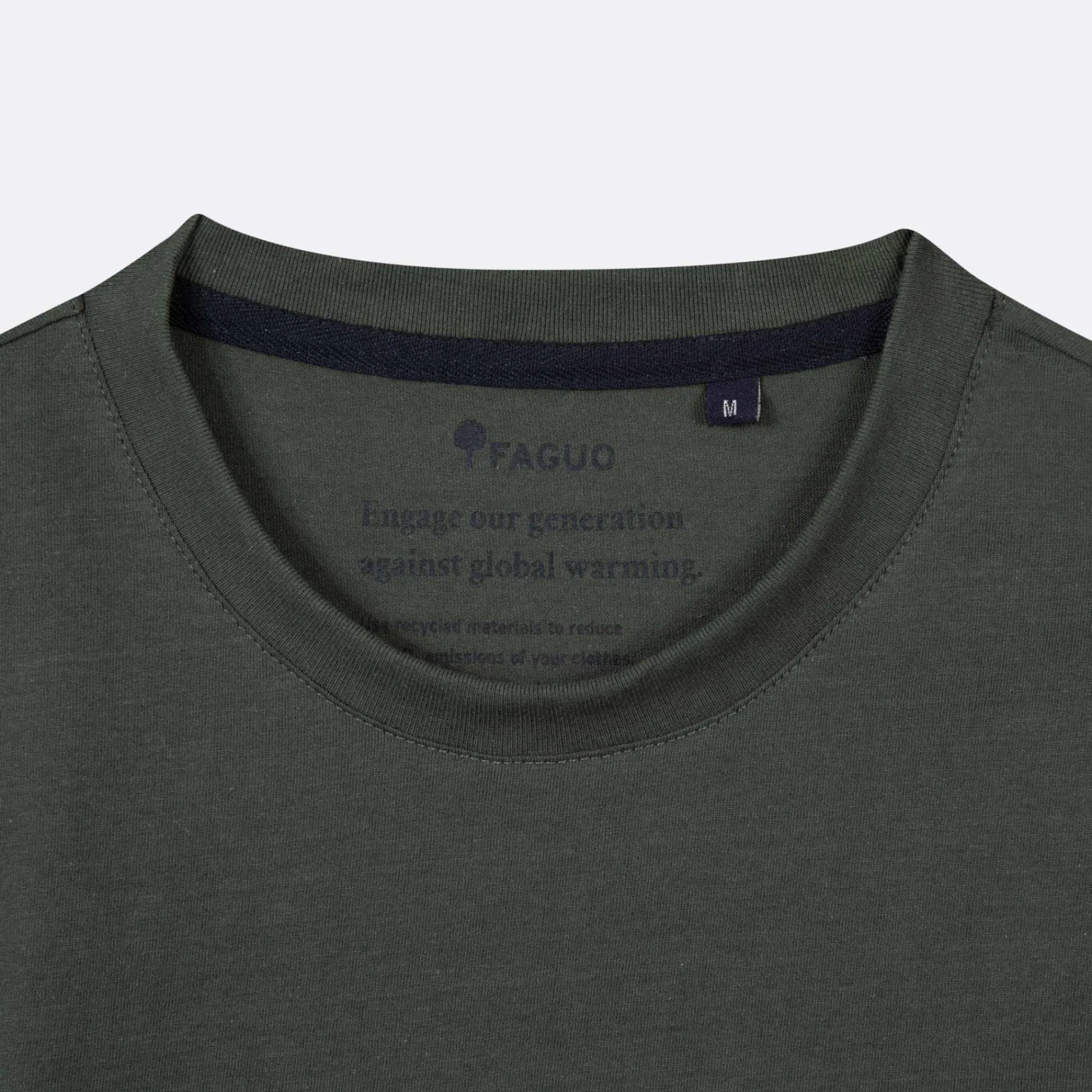 T-Shirts*FAGUO T-Shirt Col Rond Vert Fonce Homme Des Bois