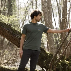 T-Shirts*FAGUO T-Shirt Col Rond Vert Fonce Into The Woods