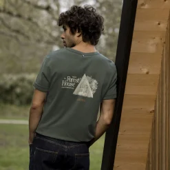 T-Shirts*FAGUO T-Shirt Col Rond Vert Fonce