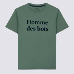 T-Shirts*FAGUO T-Shirt Col Rond Vert Homme Des Bois