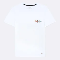 T-Shirts*FAGUO T-Shirt En Coton Recycle "Surf" Blanc