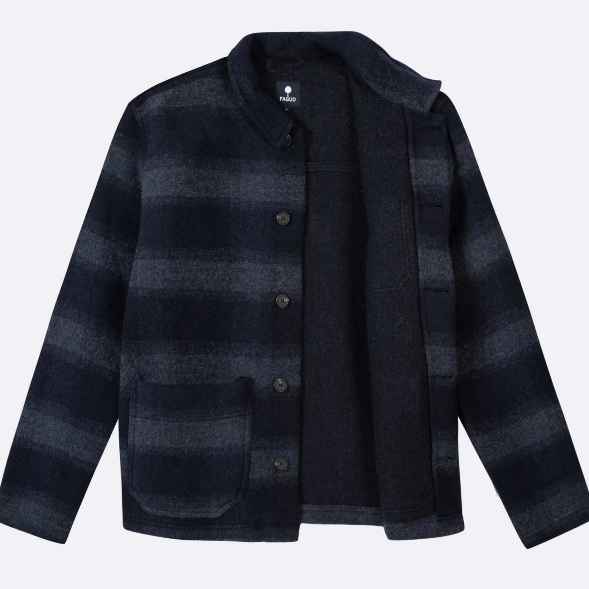 Vestes & Impermeables*FAGUO Veste A Boutons Bleu Marine