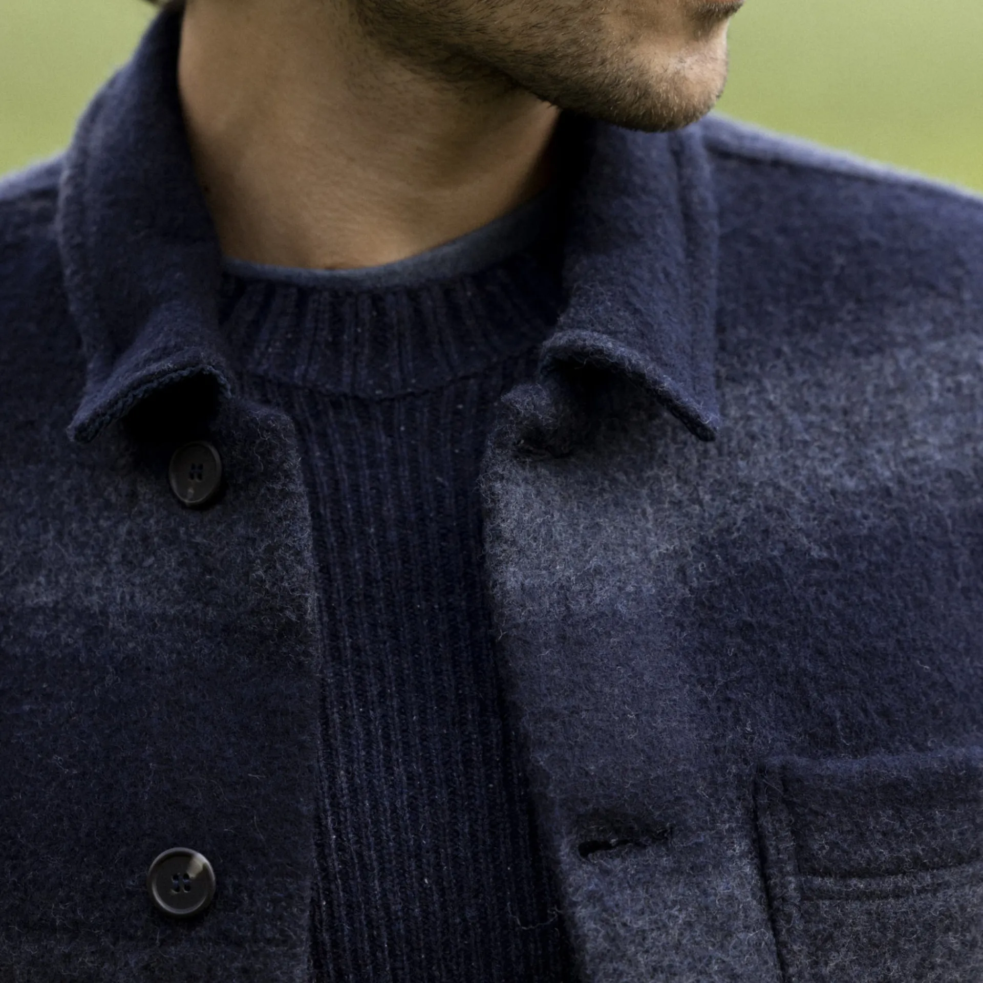 Vestes & Impermeables*FAGUO Veste A Boutons Bleu Marine