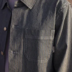 Vestes & Impermeables*FAGUO Veste Bleue A Rayures Blanches