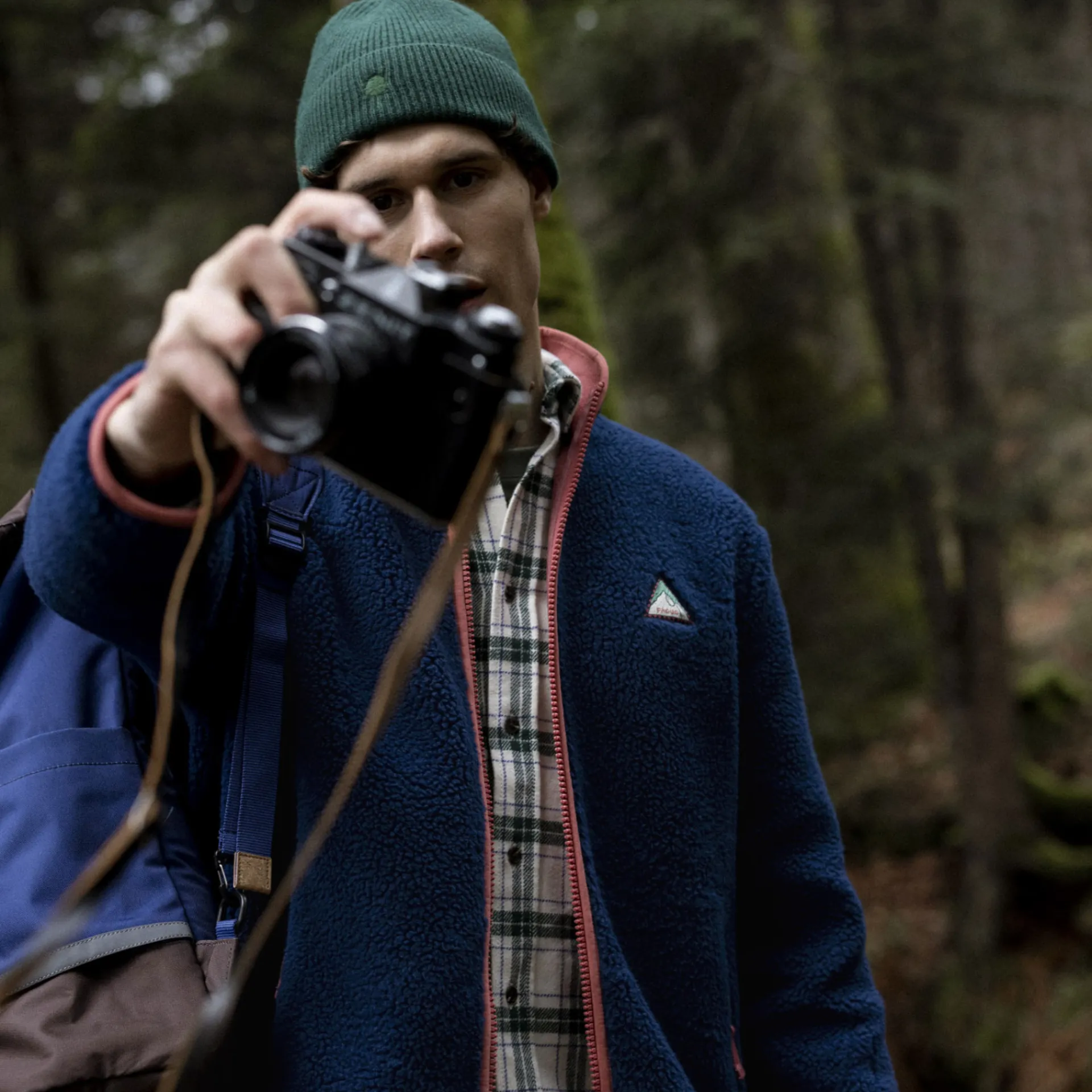 Vestes & Impermeables*FAGUO Veste Sherpa Bleu Indigo